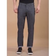 CRIMSOUNE CLUB Men Grey Linen Trouser