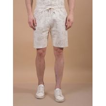 CRIMSOUNE CLUB Men Beige Printed Print Knitted Shorts