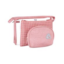NFI essentials Set of 3 Cosmetic pouch Makeup pouch Vanity Pouch Travel Organizer Toiletry Pouch