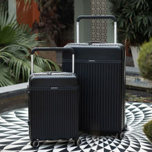 Assembly Hard Luggage Trolley Bags Set Of 2-Cabin 45L and 65L Medium-Black