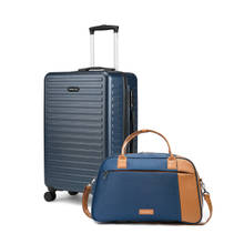 Assembly Medium Check-In (24 Inch) Trolley Bag With Duffle Bag 38L- Blue