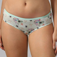 SOIE Mid Rise Full Coverage Printed Lacy Brief Panty