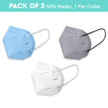 Nykaa Fashion Essentials- Certified N95 Mask with 5 Layer Protection Pack of 3-NYA023 - Multi-Color