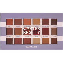 Carter Beauty 18 Shade Eyeshadow Palette, Warm Velvet-Warm Velvet