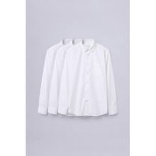 KINGDOM OF WHITE Pristine Regular Fit White Shirt (Pack of 3)