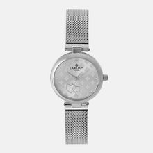 Carlton London Women's Silver-Toned Textured Analogue Watch (CL020SSIS)
