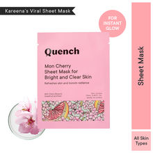QUENCH Cherry Blossom Sheet Mask For Bright & Clear Skin With Pearl Extracts (Pack Of 1)