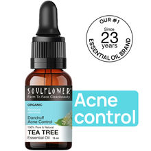 Soulflower Tea Tree Essential Oil For Active Acne & Pimples, Blemishes & Flakes