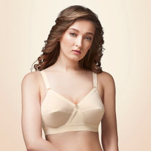 Trylo Krutika Plain Cotton Fabric Opulent Full Cup Bra - Nude