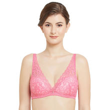 Wacoal Mystique Padded Non-Wired 3/4Th Cup Lace Fashion Bra - Pink