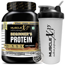 MuscleXP Beginner's Protein (With Whey Protein), Double Chocolate + Shaker