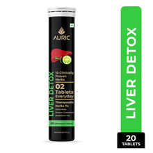 Auric Liver Detox Effervescent with 10 Ayurvedic Herbs, Clinically Researched ingredients , 1 Tube