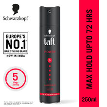 Schwarzkopf TAFT Power Hair Spray With Caffeine Formula For Strengthening Hold 5, Upto 72 Hrs