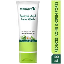 Wishcare 2% Salicylic Acid Face Wash With Aha, Greentea, Chamomile & Teatree For Oil & Acne Control