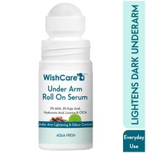WishCare Aqua Fresh Under Arm Roll On Serum With 5% AHA & 3% Kojic Acid - For Under Arm Whitening