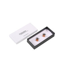 Tossido Orange Embellished Stone Cufflinks