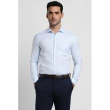 Peter England Mens Blue Slim Fit Formal Full Sleeves Formal Shirt