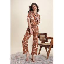 Zivame Harry Potter Knit Cotton Loungewear Set - Caramel Caff
