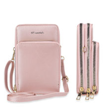 NFI Essentials Girls Women's Multipocket Wallet Purse for Mobile Cell Phone Holder, Wallet (Pink)
