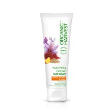 Organic Harvest Youthful Glow Face Wash For Women Infused with Saffron, Oat Milk & Peach Extracts