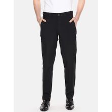 MAYANK MODI Men's Black Solid Cotton Pant