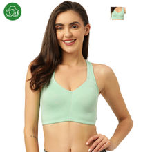 Inner Sense Organic Antimicrobail Low Impact Lounge bra with remoavable pads Green (Pack of 2)