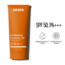 ARATA Sunscreen SPF 50+ PA+++ Sunscreen Gel | No White Cast, Non Sticky, Broad Spectrum