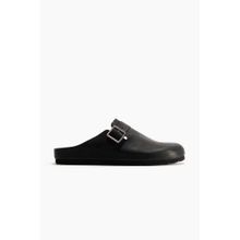 H&M Men Black Leather Mules