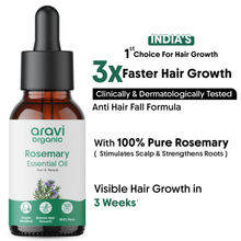 Aravi Organic 100% Pure Rosemary Essential Oil, Hair Serum for Hair Fall Control & Hair Regrowth