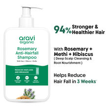 Aravi Organic Rosemary Shampoo For Hair Fall Control, Methi & Hibiscus, Oily Scalp & Frizzy Hair