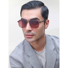 Lenskart STUDIO Brown Dark Brown Full Rim Aviator Lenskart STUDIO METAL SUN LKS000455 Sunglasses