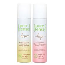 PureSense Body Spray Combo Cherry Blossom + Desire Vanilla Long Lasting No Gas Deo For Women
