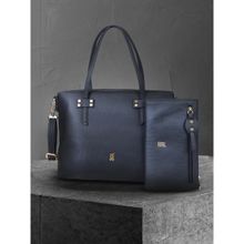 Baggit Obscure Audible Black Handbag & Wallet Combo (Set of 2) (L)