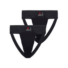 Omtex Mens Athletic Gym Supporters Jockstraps Black (Pack of 2)