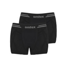 Omtex Mens Athletic Seamless Short Stretchable Trunks Black (Pack of 2)