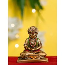 DecorTwist Gold Lord Hanuman Murti Idol Bajrangbali Statue Showpiece