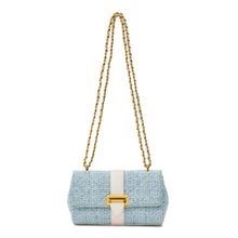 MIRAGGIO Estelle Tweed Crossbody Bag For Women -Blue (S)