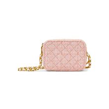 MIRAGGIO Donna Tweed Mini Crossbody Bag For Women -Pink (S)