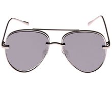 Gio Collection UV Protected Aviator Women Sunglasses - Silver Frame