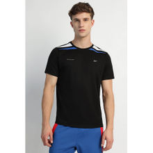 Reebok Black Solid Regular Fit T-Shirt