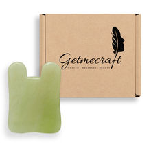 Getmecraft Green Jade Gua Sha Massage Tool (Rabbit Ear Shape...