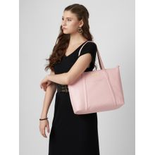 Caprese Women Jimny Pink 14 Inch Laptop Compatible Large Tote Bag