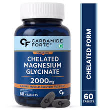 Carbamide Forte Chelated Magnesium Glycinate 2000mg, Muscle Recovery & Better Sleep, Veg Tablets