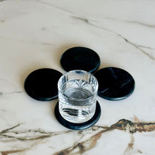 Mason Home Auric Black Marble Coasters - Set of 4