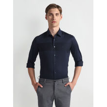 Arrow Newyork Tonal Solid Sateen Blue Formal Shirt