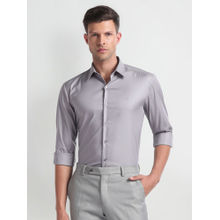 Arrow Newyork Cotton Nylon Slim Fit Grey Formal Shirt