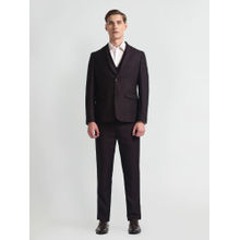 Arrow Tailored Regular Fit Wine Three Piece Suit (Set of 3)