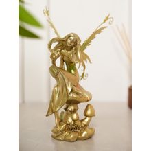 HOME 360 Fantasy Fairy & Mushroom Idol Showpiece - Gold