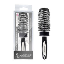 Majestique Blow Dryer Hair Roller Brush - Large Ceramic Ion Brush- Drying Straightening Curling 2 Inch