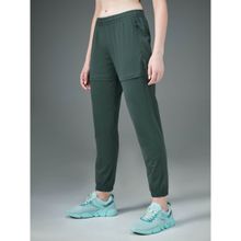 Technosport Green Solid Relaxed Fit Joggers